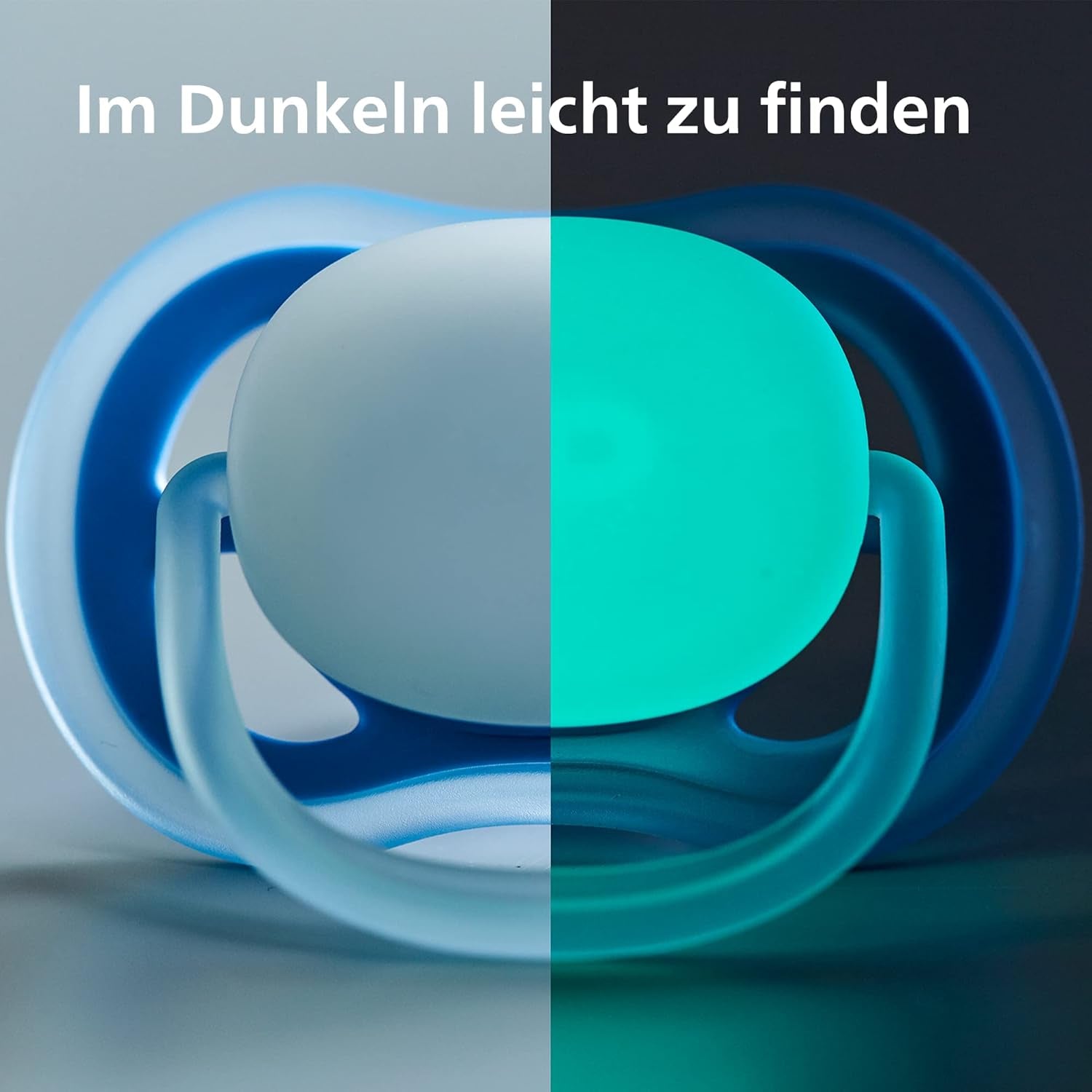 Philips AVENT Set di 4 succhietti Ultra Air leggeri e traspiranti: 2 succhietti che si illuminano al buio e 2 succhietti diurni, 18 mesi+ (modello SCF349/43)
