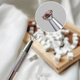 100 pezzi di nail art con foro per piercing, accessori per nail art con foro per piercing, applicatore con pennello in spugna, disegno di rendering artistico, per modelli di nail art sfumati.