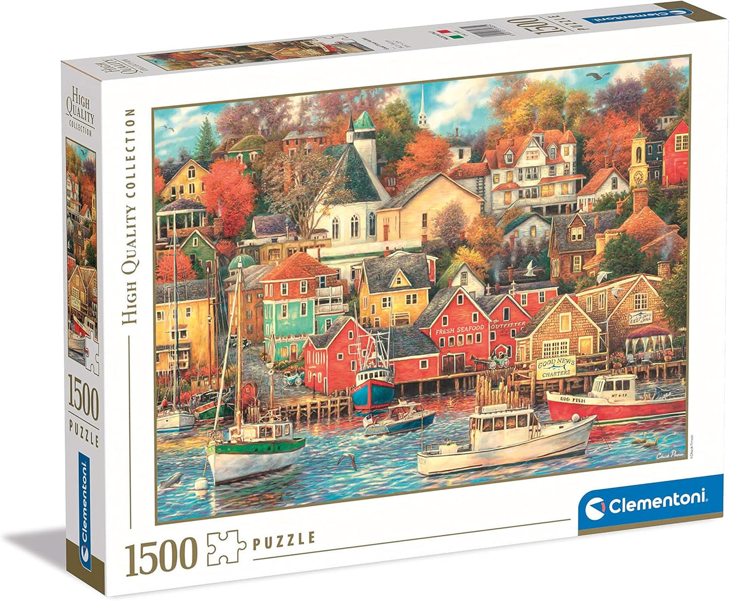 Clementoni - 31685 Collezione Puzzle - Good Times Harbour - Puzzle 1500 pezzi dai 14 anni, puzzle aguzza la vista per adulti, gioco di abilità per tutta la famiglia, medio Puzzle Naty Shop Titolo predefinito