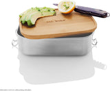 Portapranzo Tatonka in acciaio inossidabile I Portapranzo in bambù (800ml / 1000ml) - Portapane con coperchio in bambù e coperchio basculante - infrangibile, atossico, lavabile in lavastoviglie, senza plastica e senza BPA Contenitori per alimenti Naty Shop