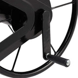Avvolgitubo Relaxdays, avvolgitubo con manovella, per tubo da 60 m, acciaio, AxLxP: 41,5 x 54 x 45 cm, nero