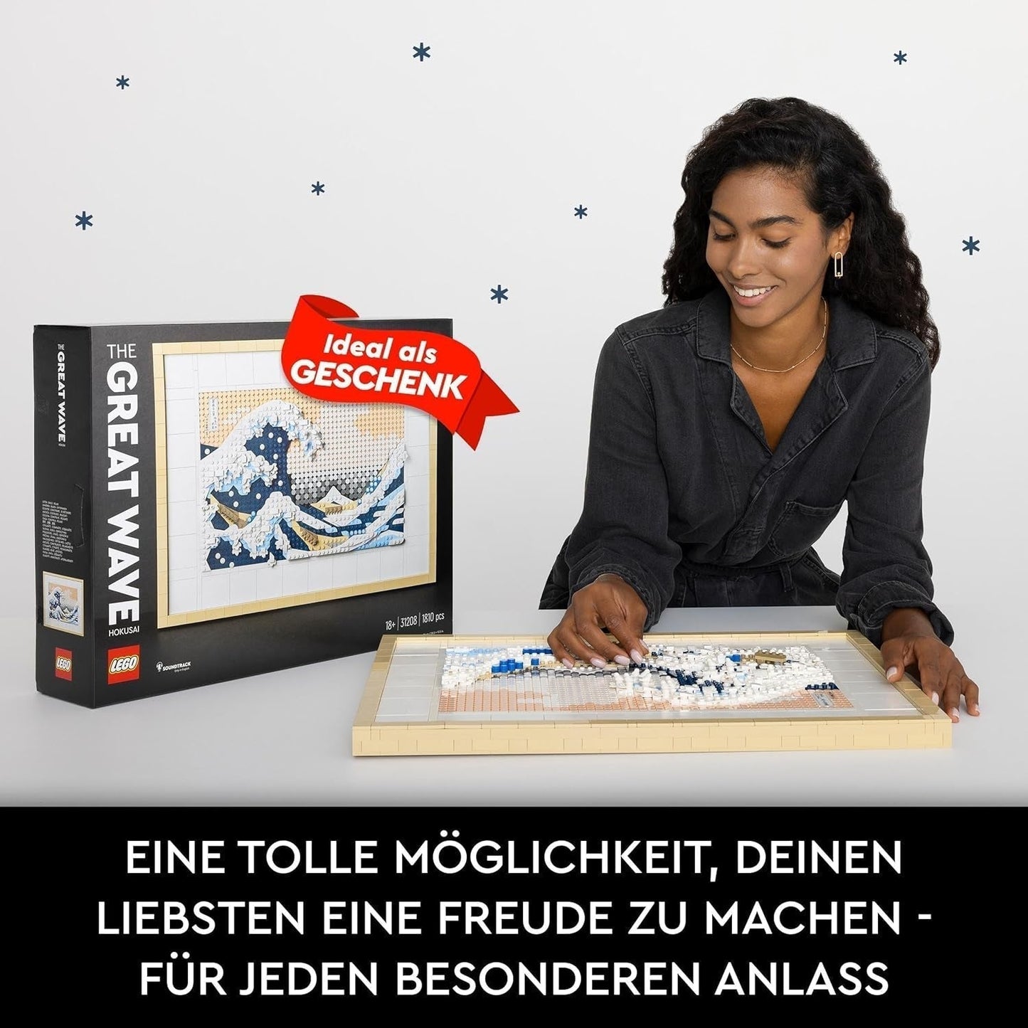 LEGO 31208 Art Hokusai - La Grande Onda 3D Decorazioni murali giapponesi Set artigianale Tela oceano incorniciata Hobby per adulti Decorazioni fai da te per casa e ufficio Kit di costruzione Acquista il negozio LEGO