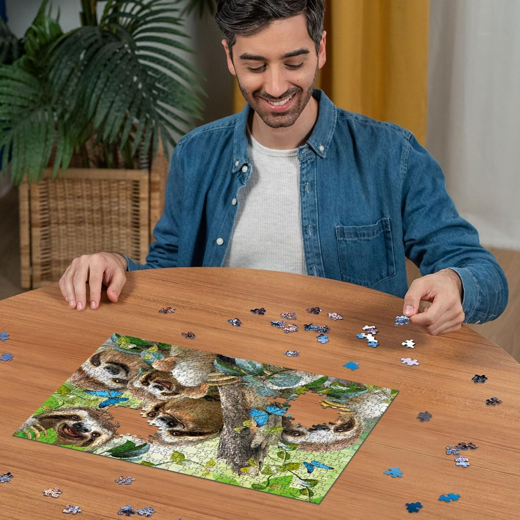 Ravensburger Puzzle 12000203 - Sloth Selfie - puzzle da 500 pezzi per adulti e bambini dai 10 anni, puzzle con motivo di animali Puzzle Naty Shop