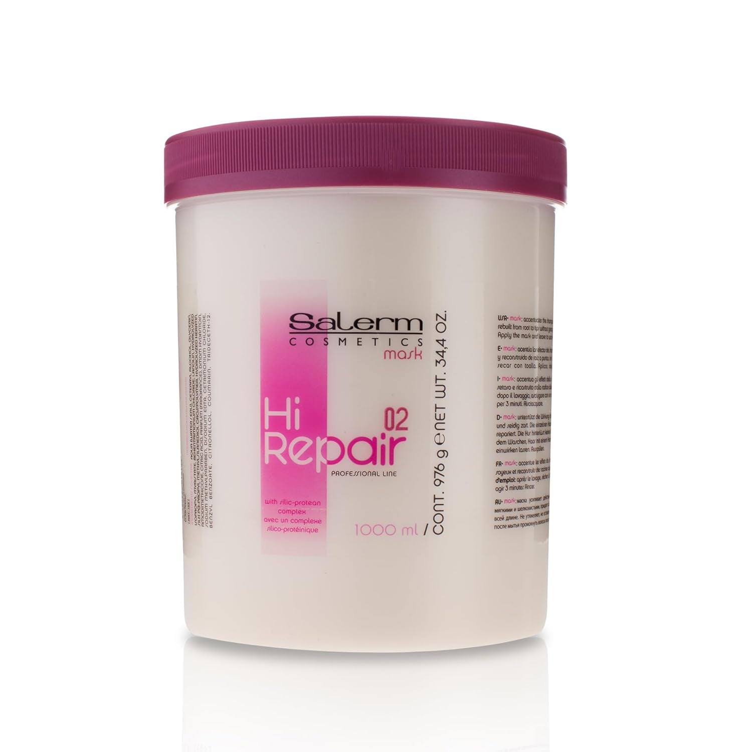 Hi Repair Mask 02 250 ml Naty Shop Maschera per capelli 1 litro (1 confezione)