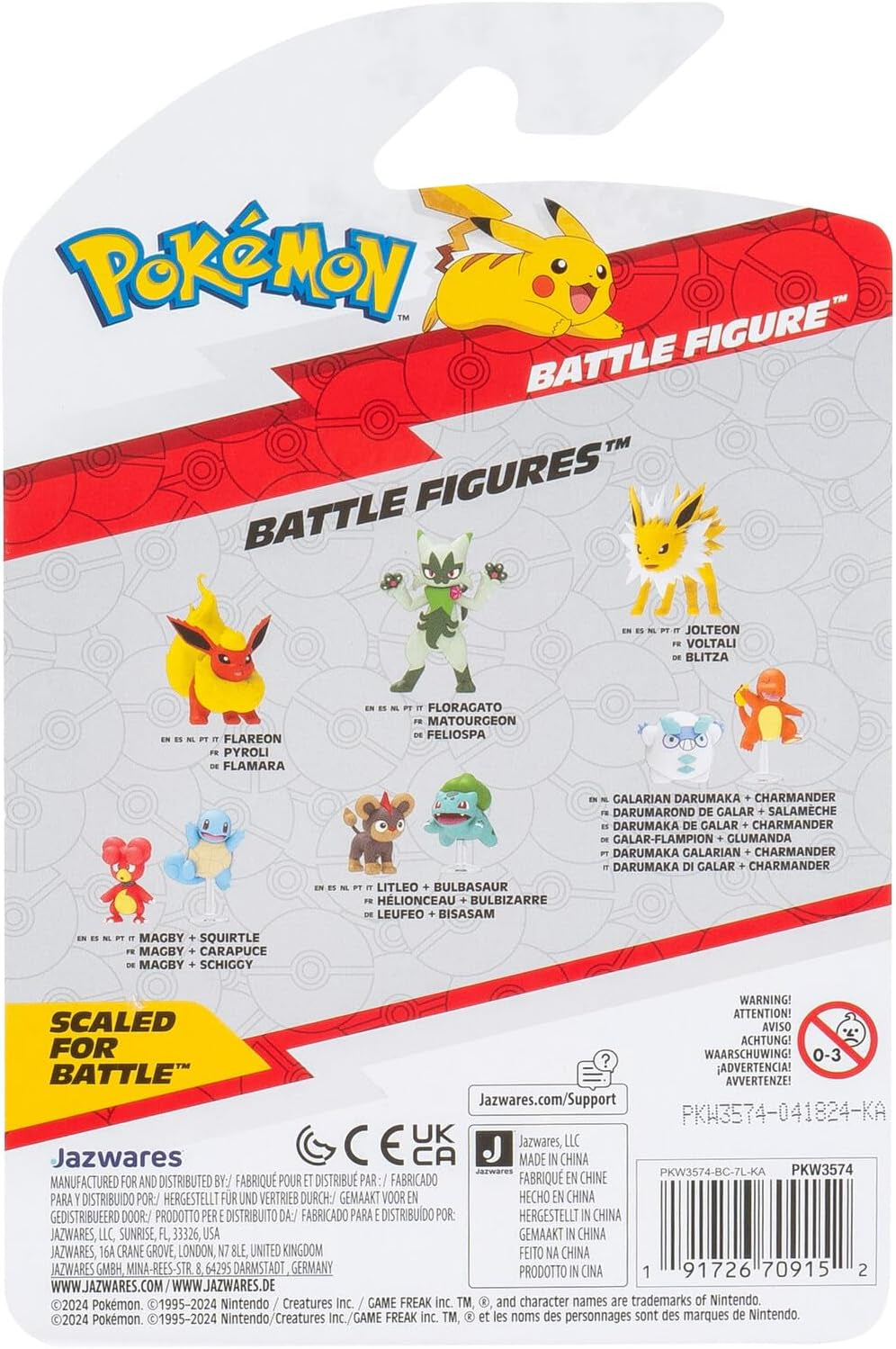 Pokémon PKW3574 - Battle Figure Pack - Blitza, Figura ufficiale dettagliata, 7,5 cm Action figure Naty Shop