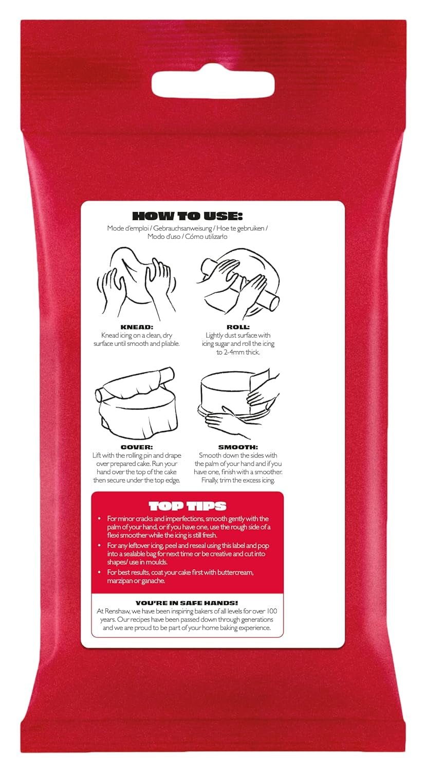 Fondente Rosso Papavero 250g - Pronto da stendere, perfetto per glassare e decorare torte, cupcakes e biscotti - Rosso Papavero - Pasta di zucchero 250g Naty Shop