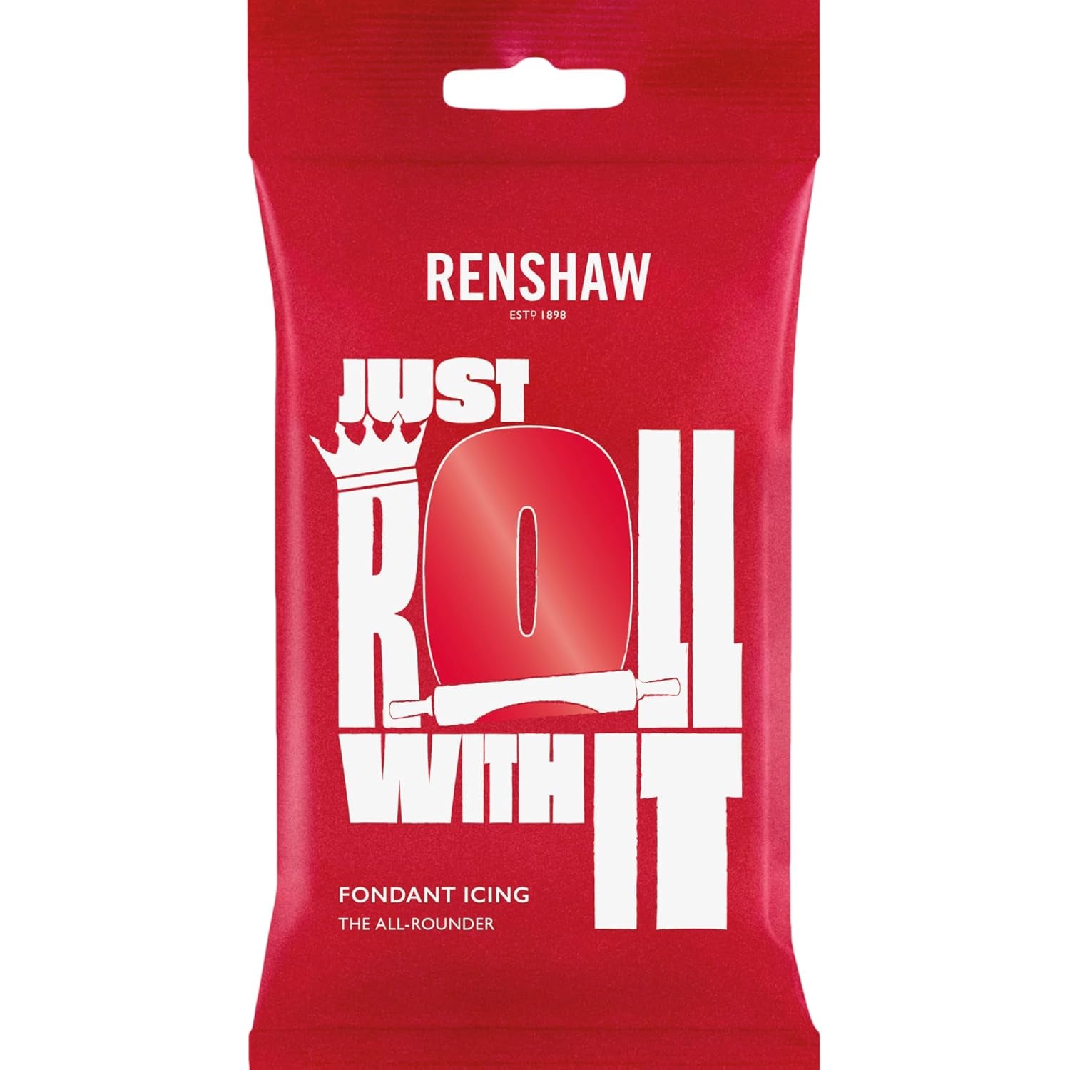 Fondente Rosso Papavero 250g - Pronto da stendere, perfetto per glassare e decorare torte, cupcakes e biscotti - Rosso Papavero - Pasta di zucchero 250g Naty Shop Default Title