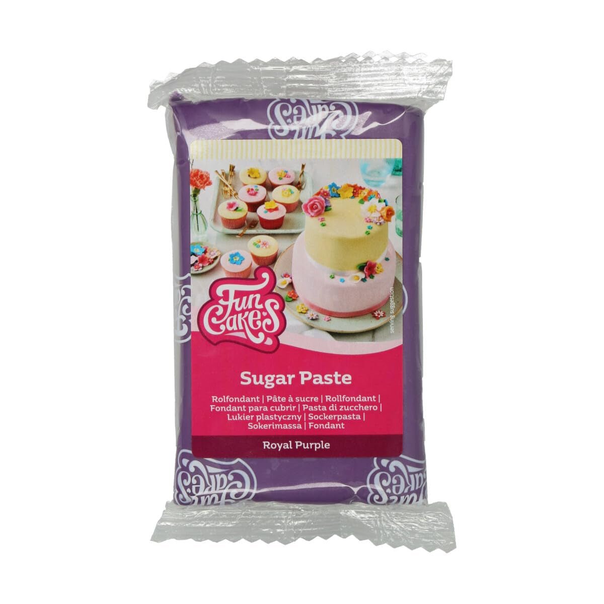 Fondant arrotolato FunCakes Royal Purple: facile da usare, liscio, flessibile, morbido e modellabile, perfetto per decorare le torte. Pasta Di Zucchero Viola Reale 250G Naty Shop Senza Glutine 250G (Confezione da 2)