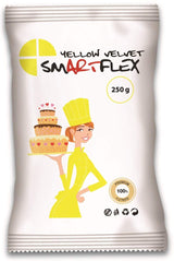 Fondant Yellow Velvet, 250 g Naty Shop pasta di zucchero 250 G (1 confezione)