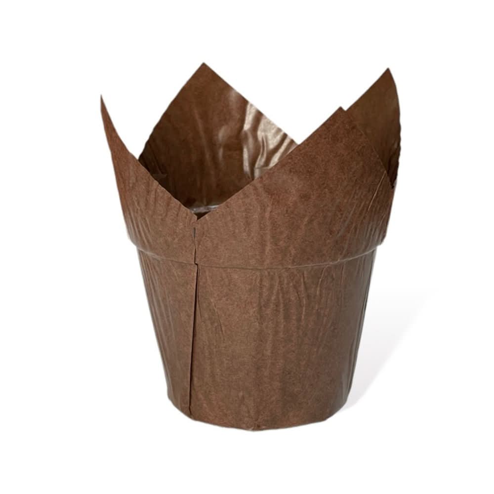 Stampi per muffin marroni a forma di tulipano 20 pz Nati Shop