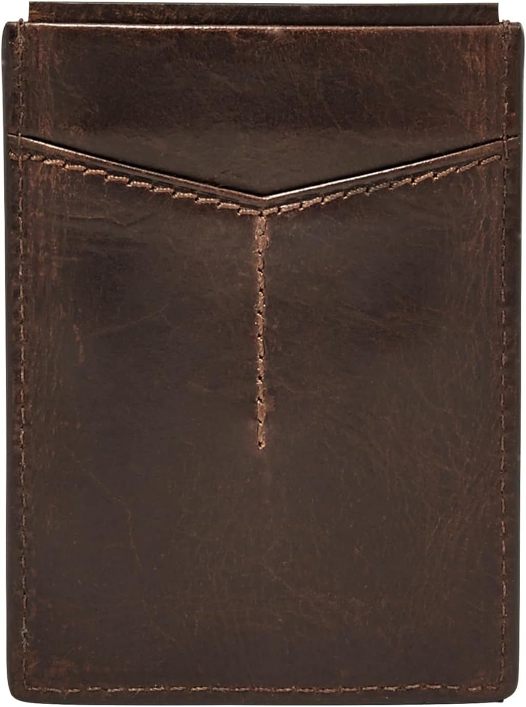 Porta carte magnetiche con blocco RFID in pelle Derrick da uomo Fossil Portafoglio Derrick Portafoglio da uomo Naty Shop Derrick Marrone scuro