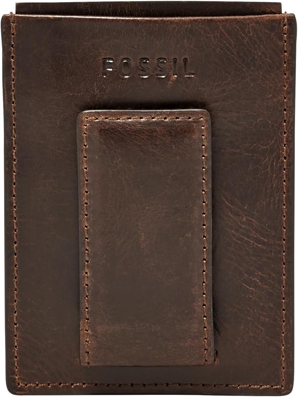 Porta carte di credito magnetiche con blocco RFID in pelle Derrick da uomo Fossil Portafoglio da uomo Derrick Wallet Naty Shop