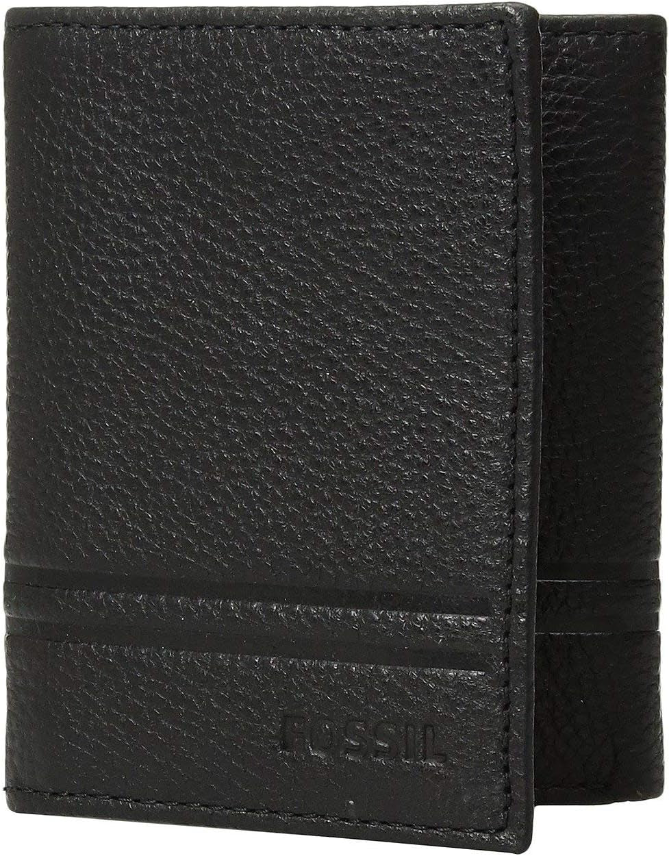 Fossil Portafoglio a tre ante Wilder da uomo Accessori da viaggio Portafoglio a tre ante Portafoglio da uomo Naty Shop Nero Wild Taglia unica per tutti