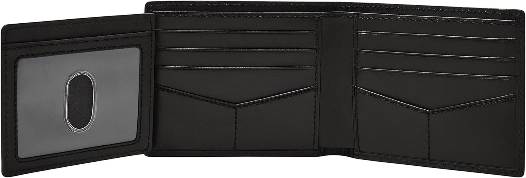 Fossil Derrick Bifold in pelle RFID Blocking Flip ID Portafoglio con finestra da uomo Naty Shop