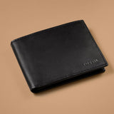 Fossil Derrick Bifold in pelle RFID Blocking Flip ID Portafoglio con finestra da uomo Naty Shop