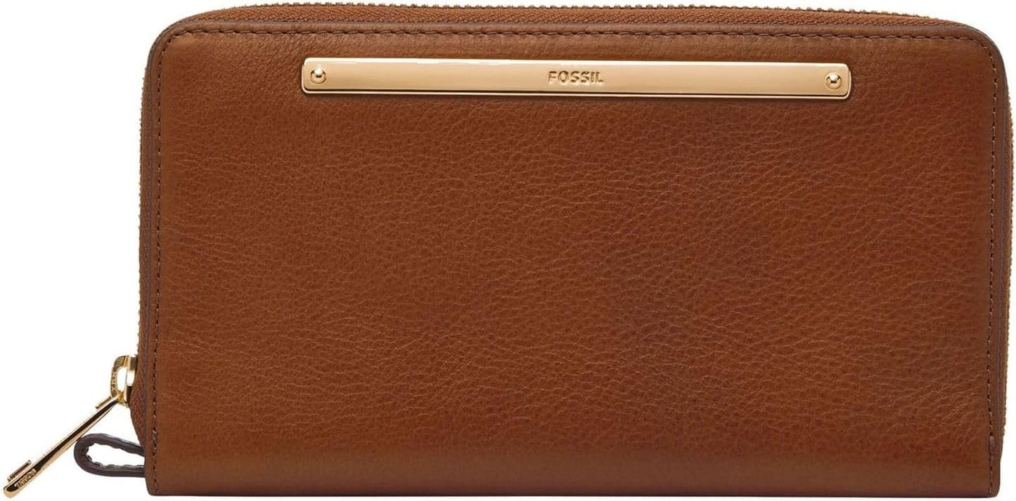 Fossil Ladies Liza Portafoglio bi-fold Portafoglio da donna Naty Shop Marrone 19,5 cm L X 2,5 cm L X 11,4 cm A