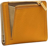 Portafoglio bifold da donna Fossil Logan in pelle gialla, SL7829763 Portafoglio da donna Naty Shop