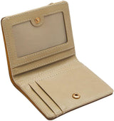 Portafoglio bifold da donna Fossil Logan in pelle gialla, SL7829763 Portafoglio da donna Naty Shop