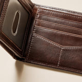 Fossil Portafoglio Flip Top da Uomo RFID Accessori da Viaggio Portafoglio Pieghevole Portafoglio da Uomo Naty Shop