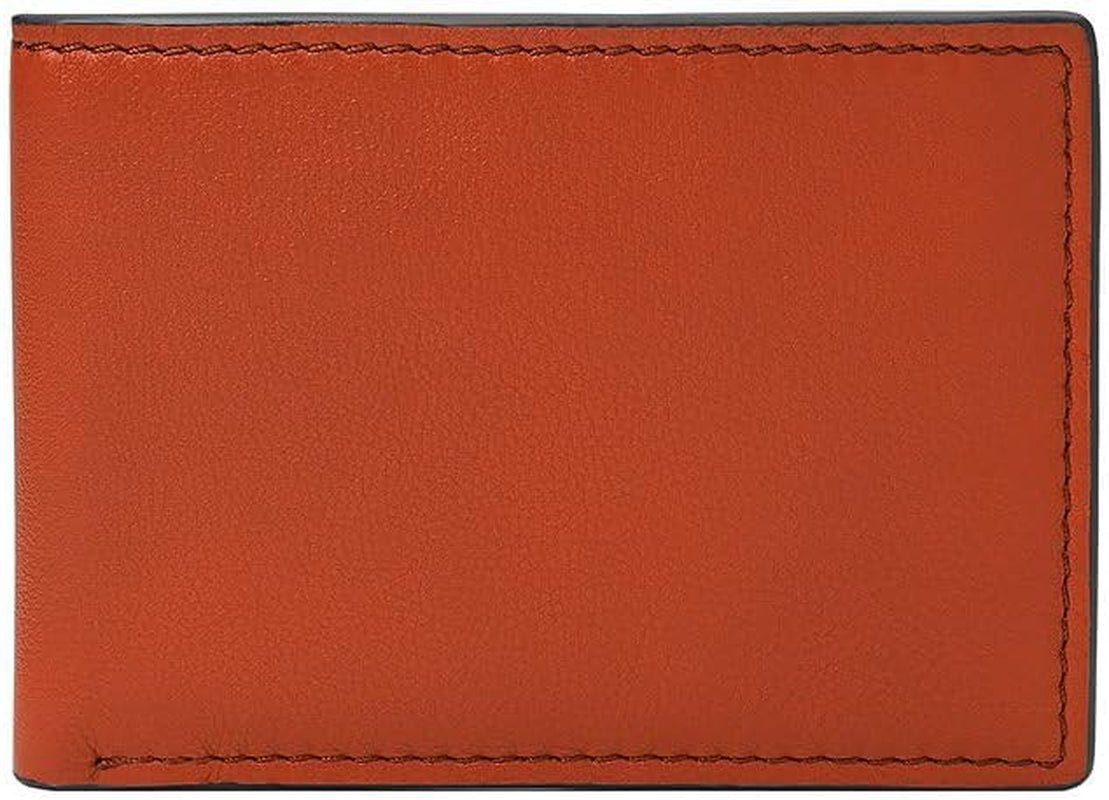 Fossil Steven Casual, 11,43 cm L x 1,27 cm L x 7,62 cm A Portafoglio da uomo Naty Shop Arancione