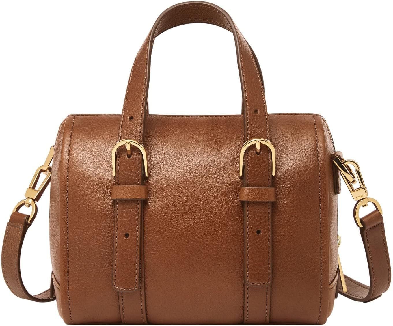Fossil Carlie Leather Mini Satchel Purse Borsa a mano da donna Borse Donna Naty Shop