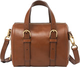 Fossil Carlie Leather Mini Satchel Purse Borsa a mano da donna Borse Donna Naty Shop Marrone