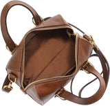Fossil Carlie Leather Mini Satchel Purse Borsa a mano da donna Borse Donna Naty Shop