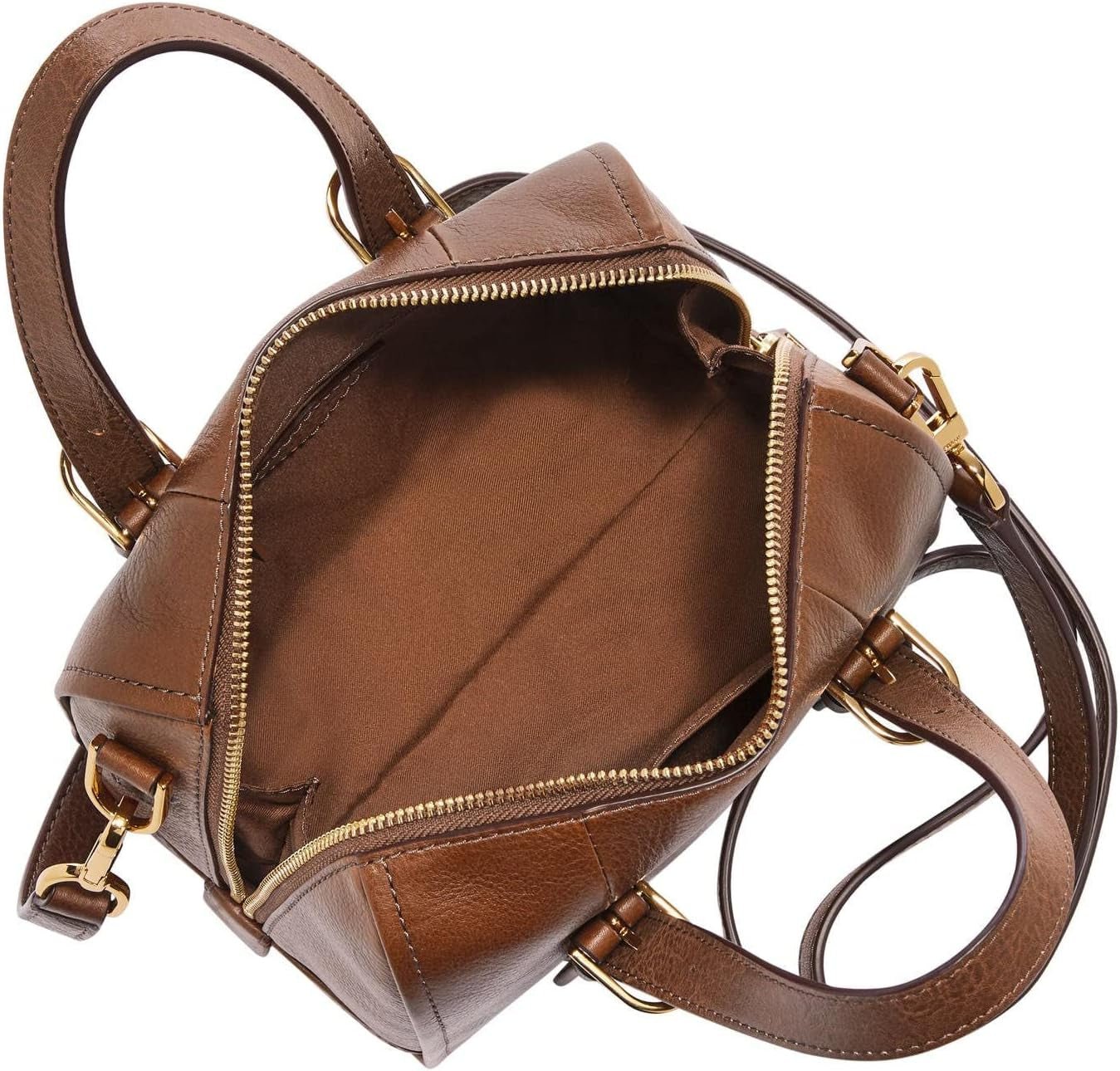 Fossil Carlie Leather Mini Satchel Purse Borsa a mano da donna Borse Donna Naty Shop