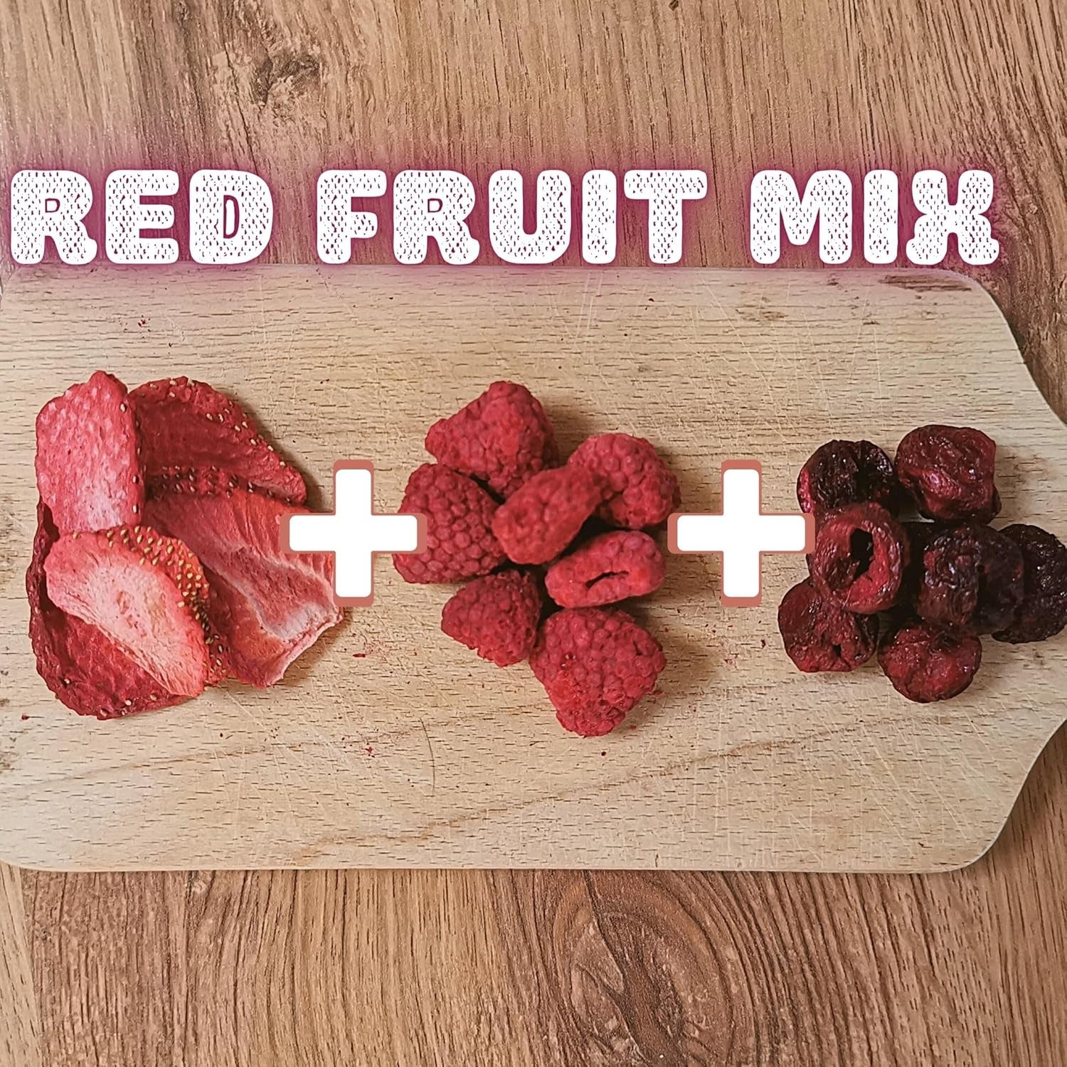 Mix di frutta rossa di frutta liofilizzata | XL 300g Mix di frutta secca fragole liofilizzate lamponi amarene | Frutta liofilizzata Fragola Lampone Amarena | ZingyZoo Prodotti disidratati Naty Shop