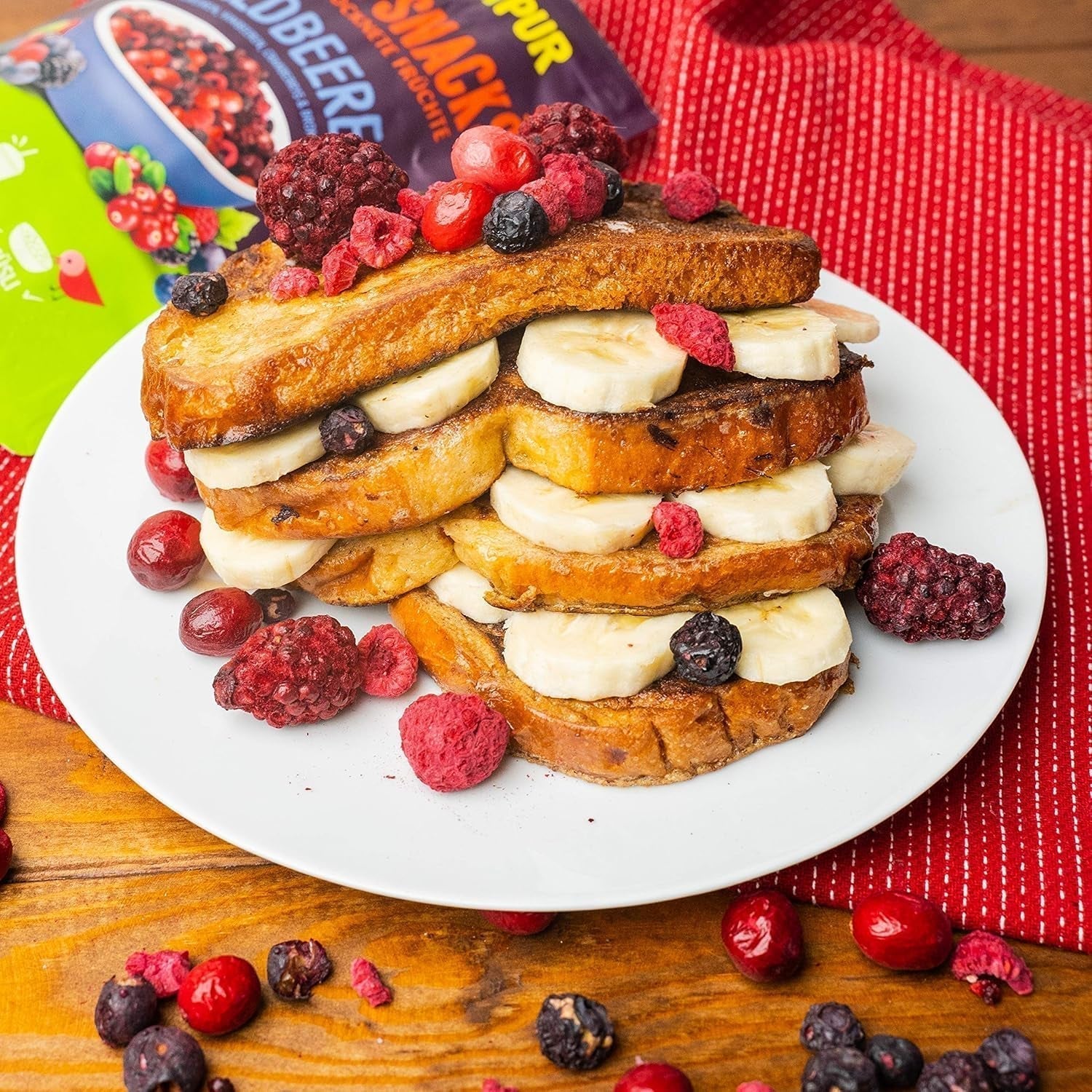Frutti di bosco liofilizzati: 100g more liofilizzate, mirtilli, mirtilli rossi, lamponi, non zuccherati - Frutta secca, frutta liofilizzata, frutti di bosco NutriPur Prodotti disidratati Naty Shop