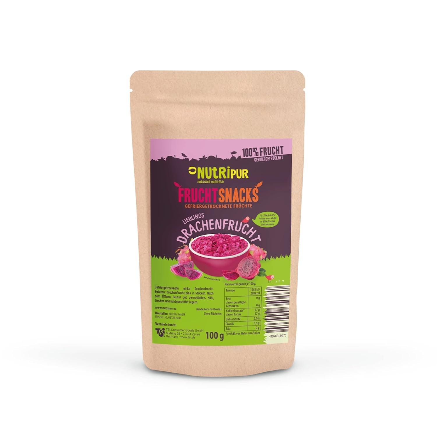 Frutto del drago liofilizzato: 100g frutto del drago essiccato - 100% frutta, gusto pieno - frutta liofilizzata, senza zuccheri aggiunti Prodotti disidratati Il mio negozio Titolo predefinito