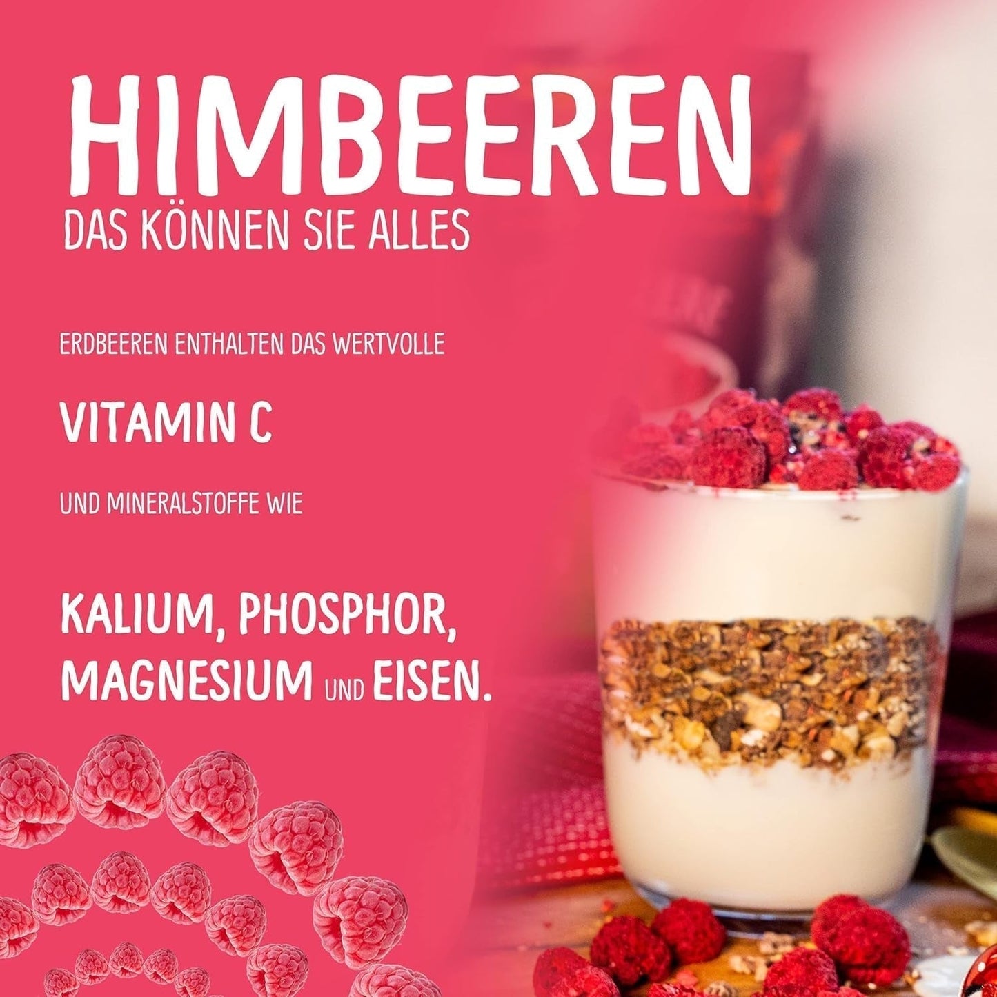 Frutta liofilizzata: 100g di lamponi liofilizzati per frullati, muesli, guarnizioni per porridge - frutti di bosco liofilizzati senza zuccheri aggiunti - frutti di bosco liofilizzati - frutta di NutriPur Prodotti disidratati Naty Shop