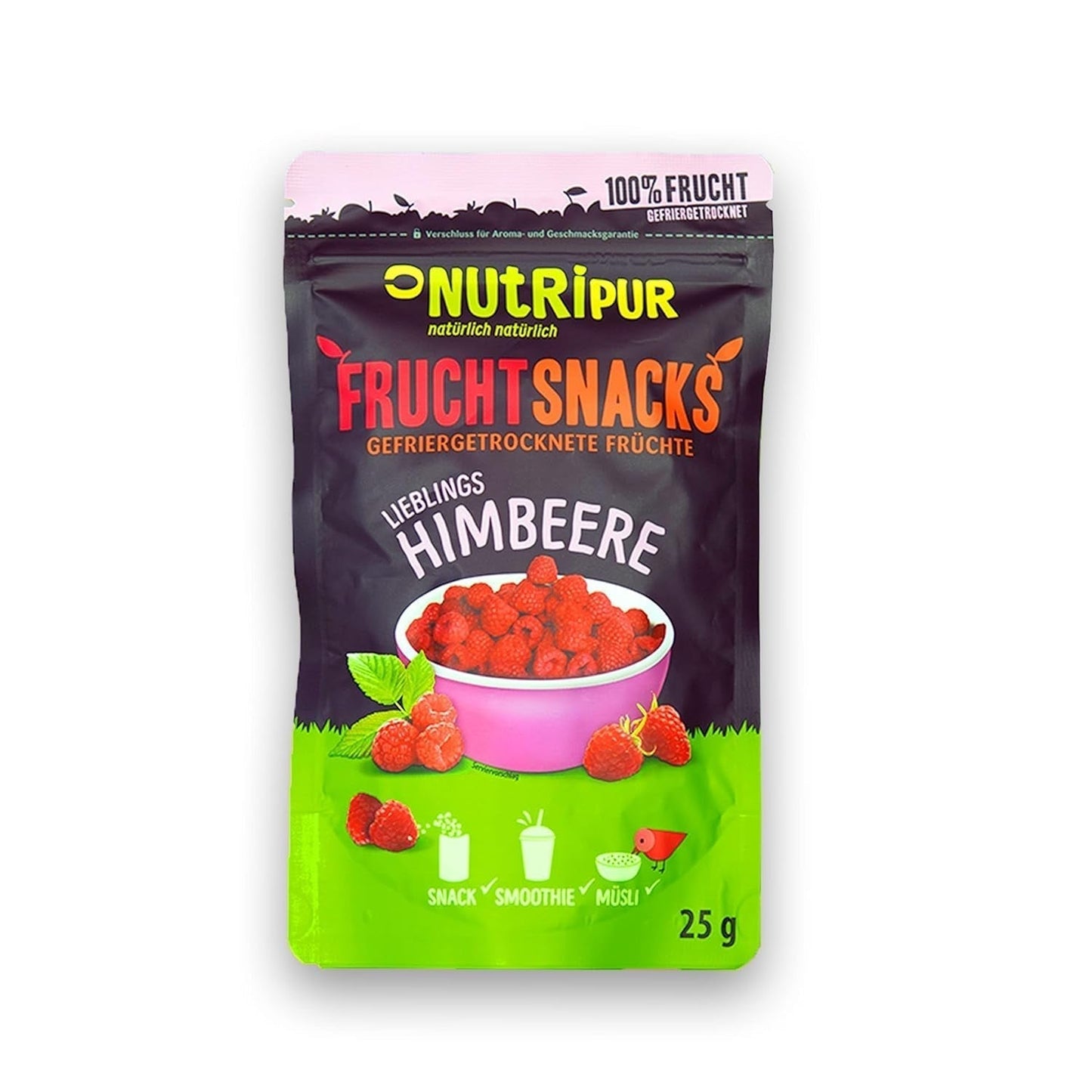 Frutta liofilizzata: 100 g di lamponi liofilizzati per frullati, muesli, guarnizioni per porridge - frutti di bosco liofilizzati senza zuccheri aggiunti - frutti di bosco liofilizzati - frutta di NutriPur Prodotti disidratati Naty Shop Titolo predefinito