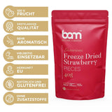 Frutta liofilizzata BAM, 40 grammi, frutta al naturale, dolci perfetti, gusto ricco (fragola) Prodotti disidratati Naty Shop