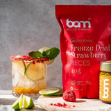 Frutta liofilizzata BAM, 40 grammi, frutta al naturale, dolci perfetti, gusto ricco (fragola) Prodotti disidratati Naty Shop