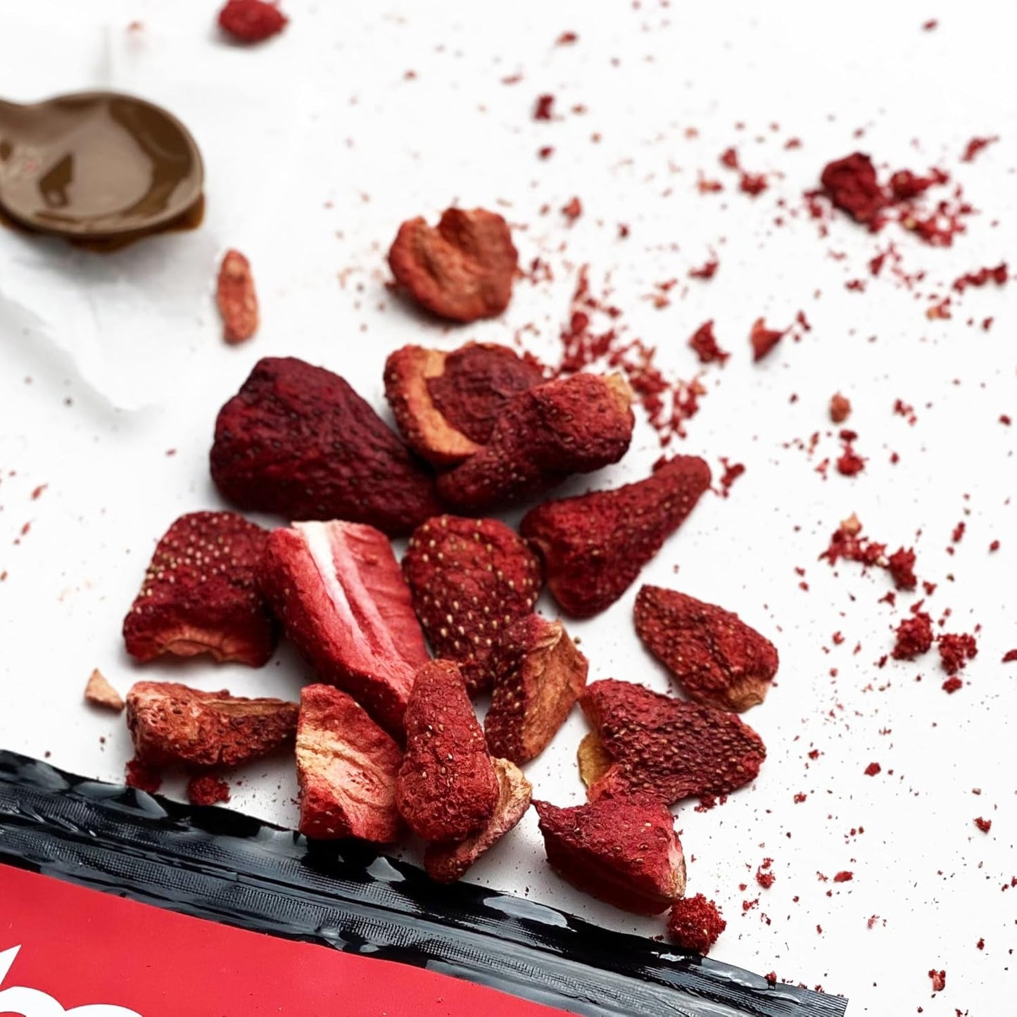 Frutta liofilizzata BAM, 40 grammi, frutta al naturale, dolci perfetti, gusto ricco (fragola) Prodotti disidratati Naty Shop