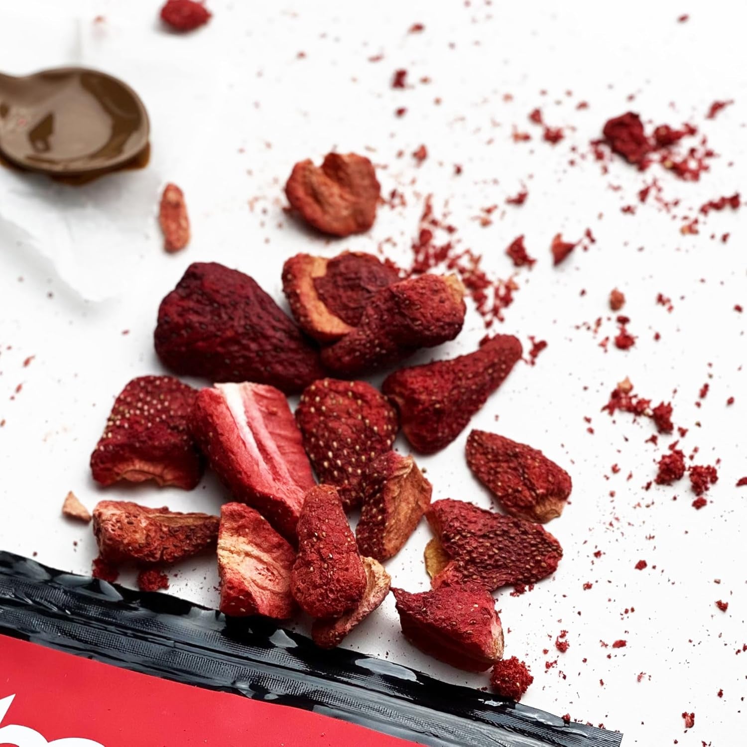 Frutta liofilizzata BAM, 40 grammi, frutta al naturale, dolci perfetti, gusto ricco (fragola) Prodotti disidratati Naty Shop
