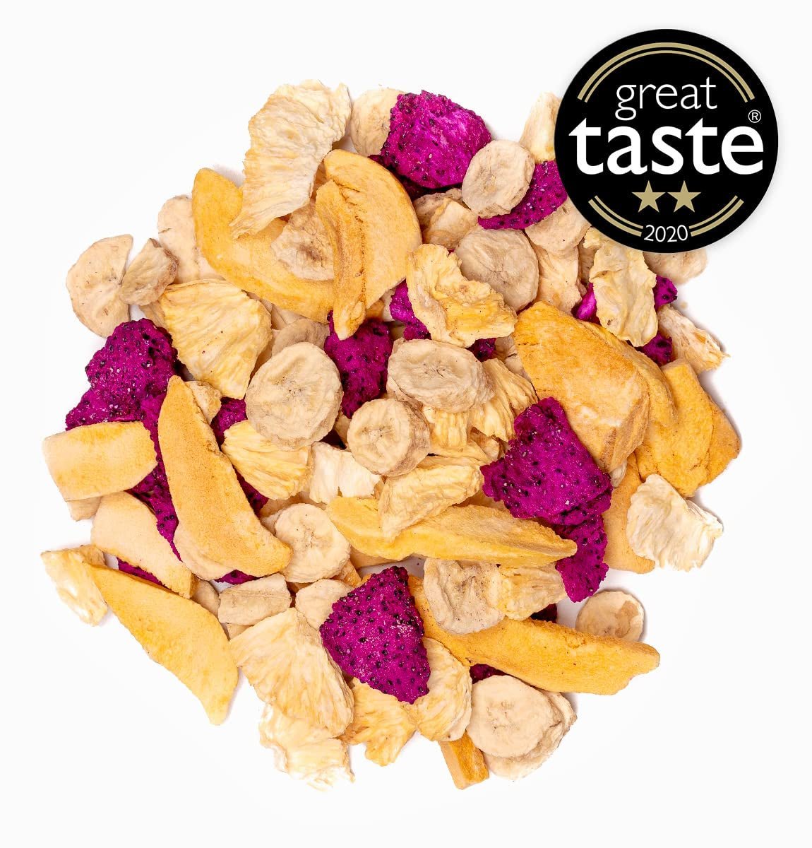 Frutta liofilizzata BRIX | Miscela secca naturale di frutti tropicali 80 g | Premio Gran Gusto per la Frutta Secca | Non OGM, senza glutine, vegani, le vitamine sono conservate nei prodotti disidratati Naty Shop