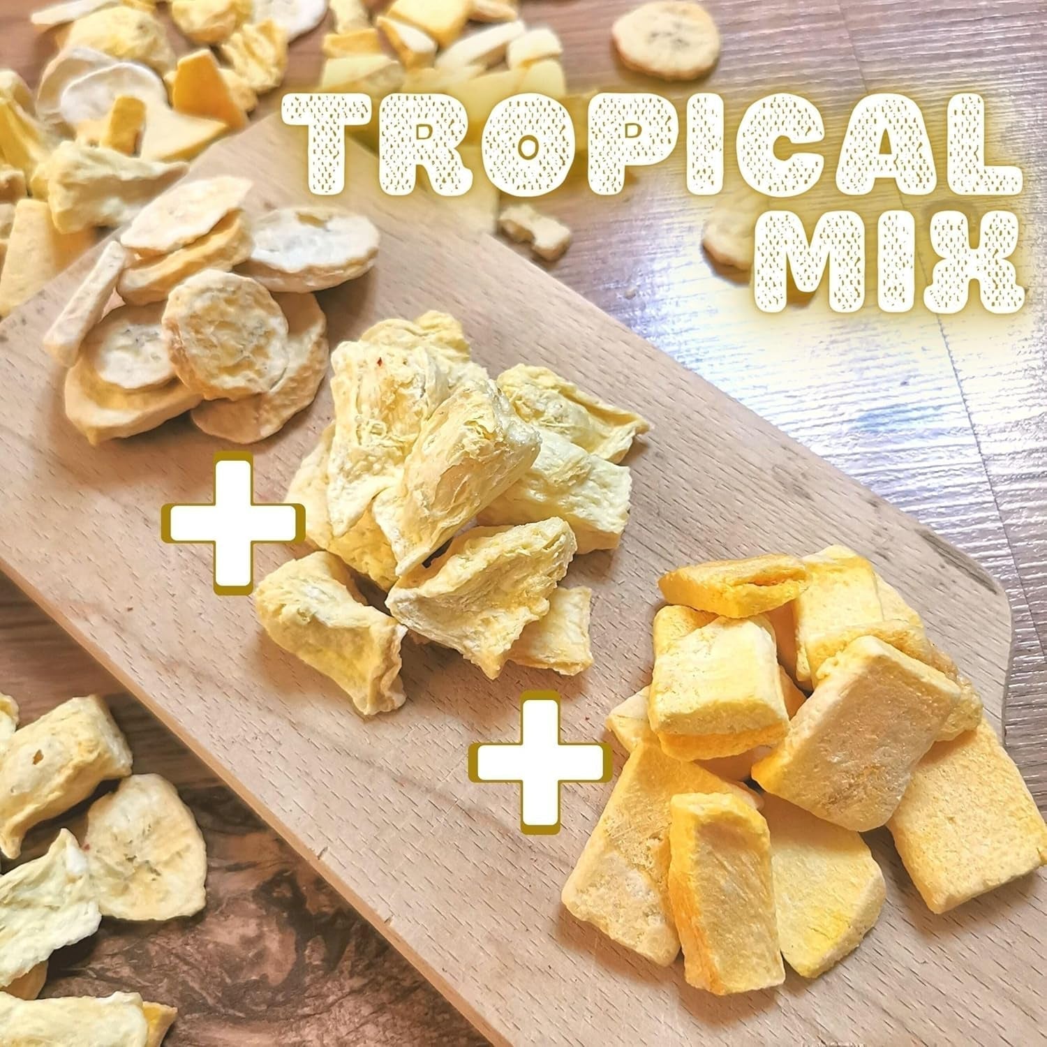 Frutta liofilizzata Mix di frutta tropicale | XL 350g Ananas liofilizzato Mango Banana Mix di frutta liofilizzata | Frutta liofilizzata Ananas Banana Mango Mix di frutta secca | ZingyZoo Prodotti disidratati Naty Shop