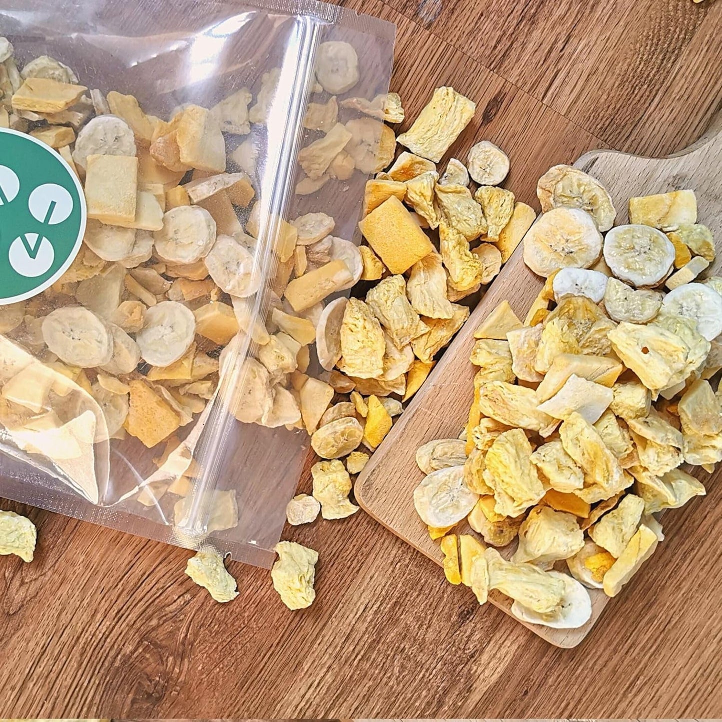 Frutta liofilizzata Mix di frutta tropicale | XL 350g Ananas liofilizzato Mango Banana Mix di frutta liofilizzata | Frutta liofilizzata Ananas Banana Mango Mix di frutta secca | ZingyZoo Prodotti disidratati Naty Shop