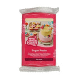Fondant al gusto di limone FunCakes: gusto delizioso, consistenza morbida, facile da spalmare, fondente arrotolato, perfetto per torte, cupcake e biscotti. Halal, kosher e senza glutine. Pasta di zucchero Naty Shop da 250 g (confezione da 3).