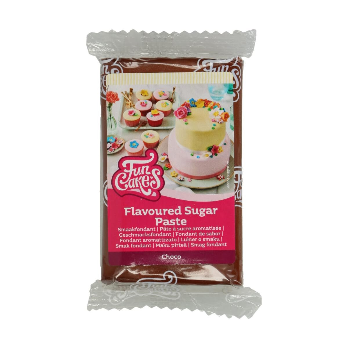 Fondant al gusto di limone FunCakes: gusto delizioso, consistenza morbida, facile da spalmare, fondente arrotolato, perfetto per torte, cupcake e biscotti. Halal, kosher e senza glutine. 250 g (confezione da 3) Naty Shop Pasta di Zucchero 250 G Cioccolato