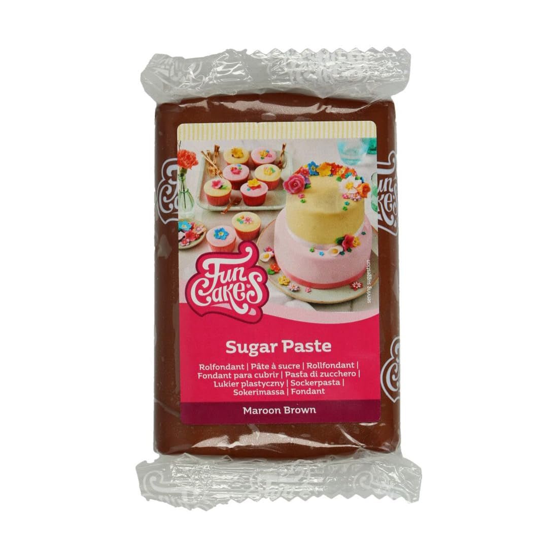 FunCakes Fondente Laminato Marrone Marrone: Facile da Usare, Liscio, Flessibile, Morbido e Piegabile, Perfetto per Decorare Torte, Halal, Kosher e Senza Glutine, Pasta di Zucchero da 250 g Naty Shop Titolo predefinito