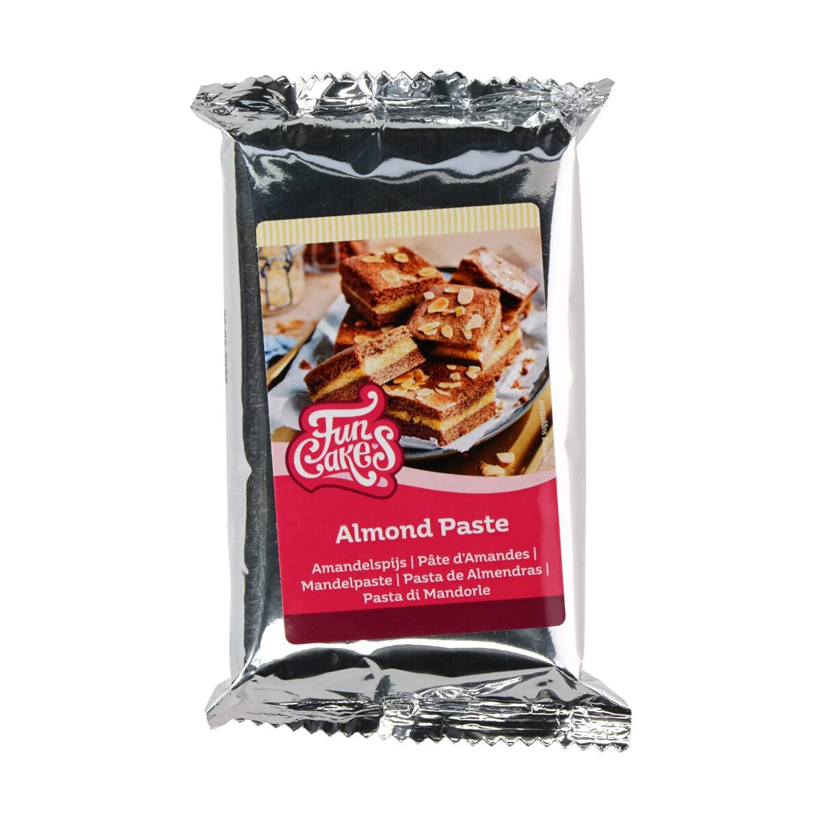 Pasta di mandorle FunCakes (1:1): gusto delizioso, consistenza fine, facile da spalmare, pasta di mandorle, perfetta per torte e biscotti. Halal e senza glutine. 250 g (confezione da 2) Pasta di zucchero Naty Shop 250 grammi