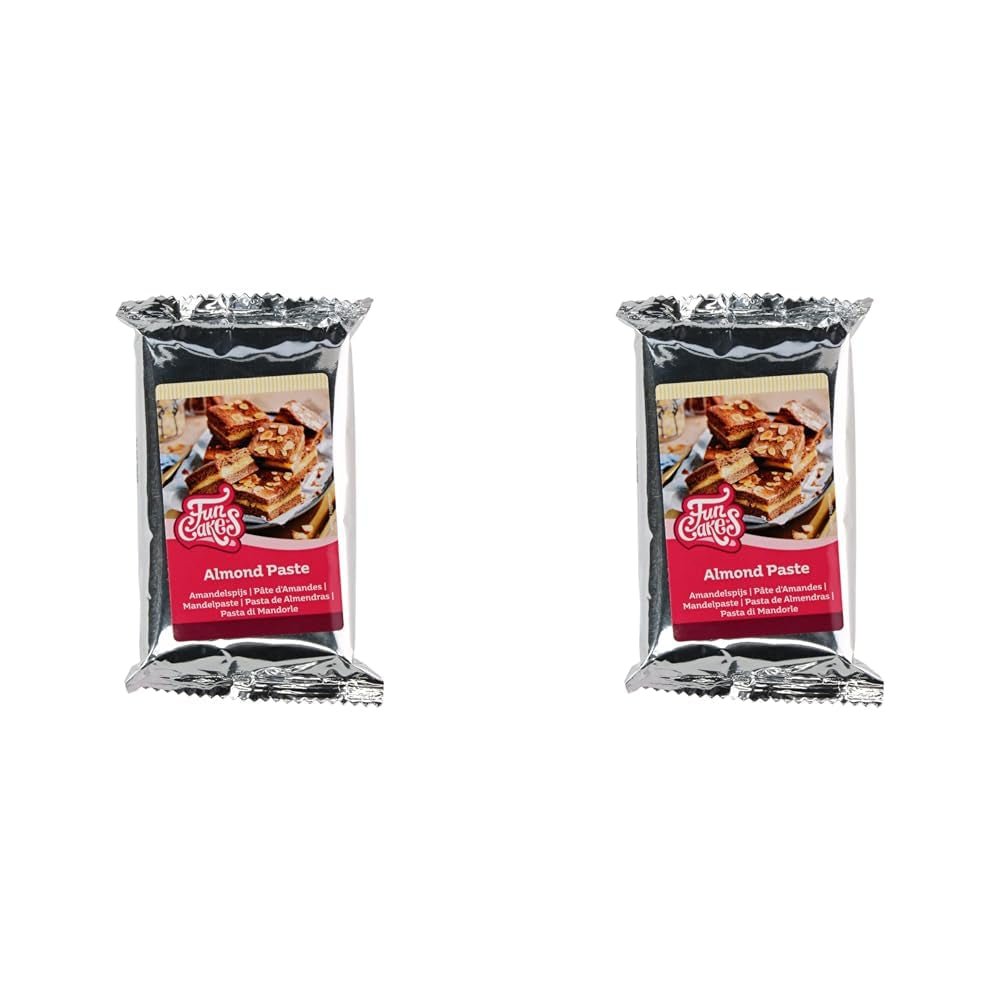 Pasta di mandorle FunCakes (1:1): gusto delizioso, consistenza fine, facile da spalmare, pasta di mandorle, perfetta per torte e biscotti. Halal e senza glutine. 250 g (confezione da 2) Naty Shop pasta di zucchero 250 grammi (confezione da 2)