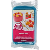 FunCakes Pasta di Zucchero di Mandorle (Marzapane Olandese) Aqua Blue: Facile da usare e liscia, perfetta per decorare torte, Halal, Kosher e Senza Glutine 250g (Confezione da 2) Naty Shop Pasta di Zucchero 250 G (1 Confezione) di Marzapane