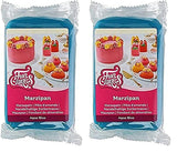 FunCakes Pasta di Zucchero di Mandorle (Marzapane Olandese) Aqua Blue: Facile da usare e liscia, perfetta per decorare torte, Halal, Kosher e Senza Glutine 250g (Confezione da 2) Naty Shop Pasta di Zucchero 250 G (Confezione da 2) Marzapane