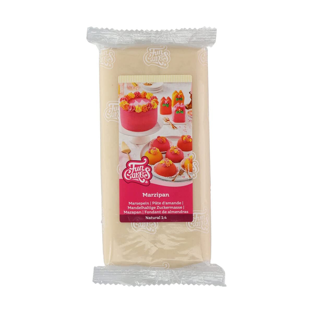FunCakes Pasta Di Zucchero Di Mandorle (Marzapane Olandese) Naturale (1:4): Pronta da Arrotolare, Facile da Usare, Perfetta per Decorare Torte, Halal, Kosher e Senza Glutine. 1 chilogrammo. Titolo predefinito di Sugar Paste Naty Shop