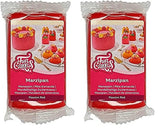 FunCakes Pasta di Zucchero alle Mandorle (Marzapane Olandese) Passion Red: facile da usare e scorrevole, perfetta per decorare torte, halal, kosher e gluten free. 250 g. (confezione da 2) Pasta di zucchero Naty Shop 250 G (confezione da 2)
