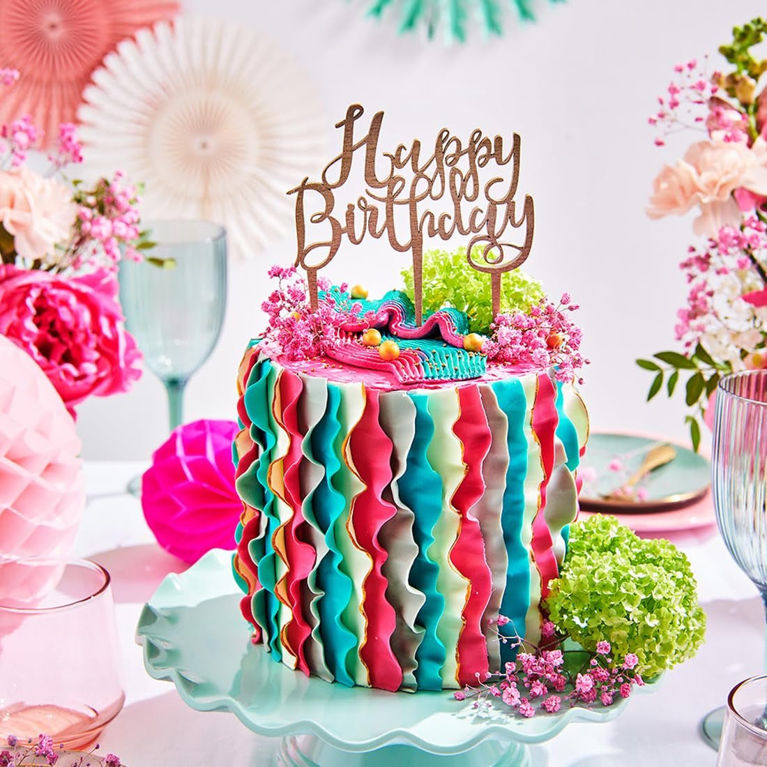 FunCakes rotolo fondente Botanical Green: facile da usare, liscio, flessibile, morbido e modellabile, perfetto per decorare torte, halal, kosher e senza glutine, 250g Naty Shop Pasta di zucchero
